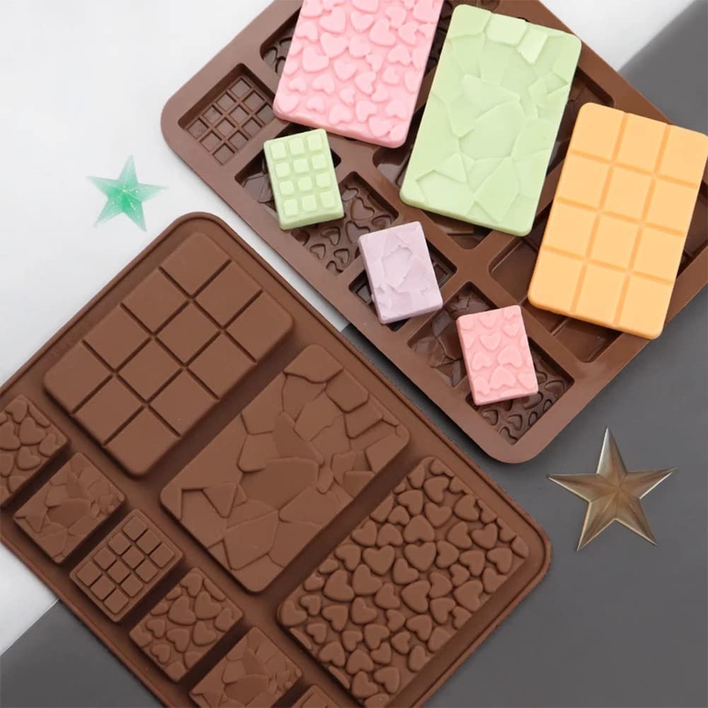 4 Pcs Silicone Chocolate Molds, Break Apart Chocolate Molds 9 Cavity Chocolate Silicone Molds Break Apart Candy Molds For Cake D