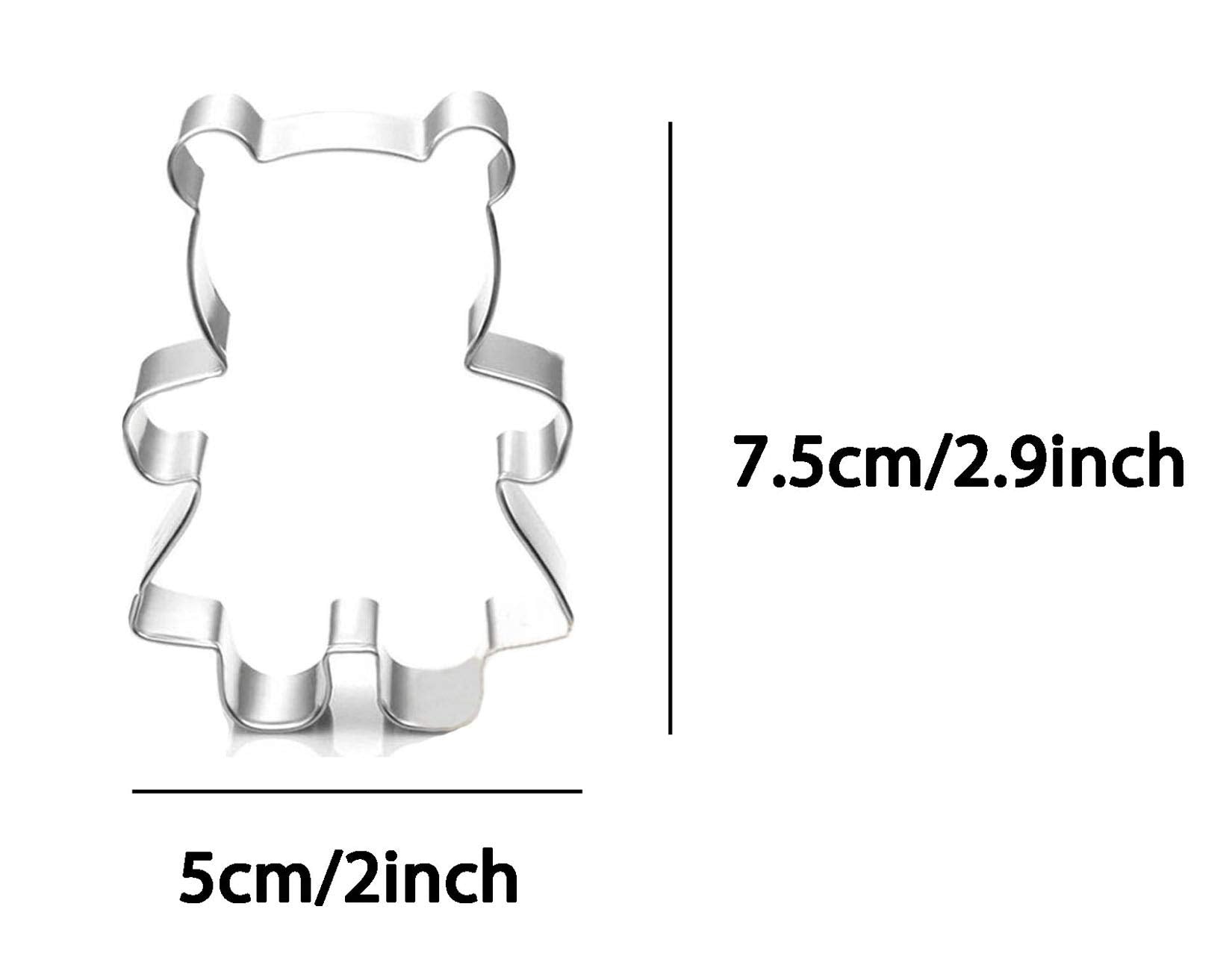 Wjsyshop Cartoon Female Skirt Bear Cookie Cutter Stainless Steel