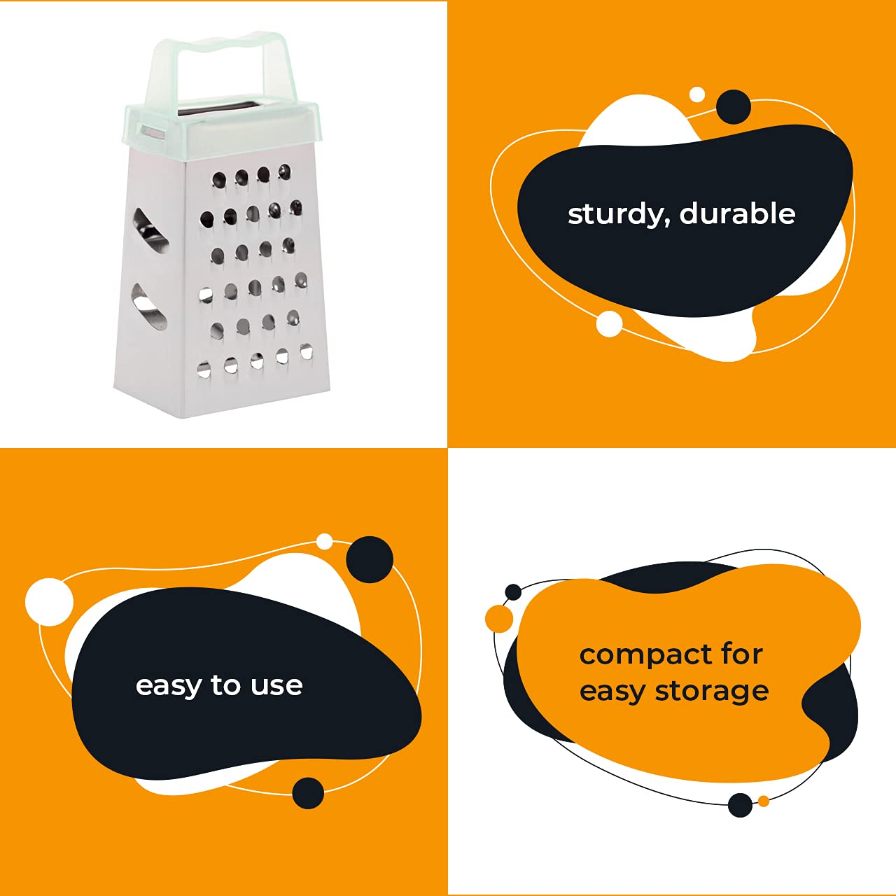 Tiny Size Box Grater - Pack Of 2 - Small Food Garlic Grater - Cheese And Ginger Mini Graters For Kitchen