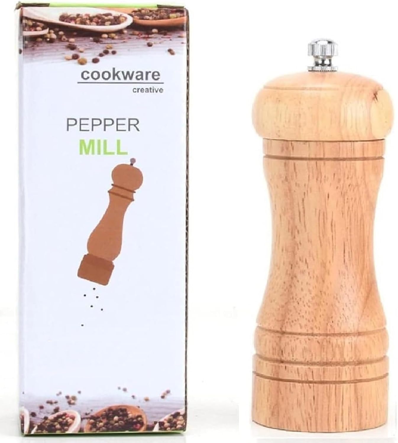 Srhv Salt & Pepper Grinder Set Black Pepper Mill Grinder Shaker Refillable Wooden Mills With Adjustable Ceramic Coarseness  Tr