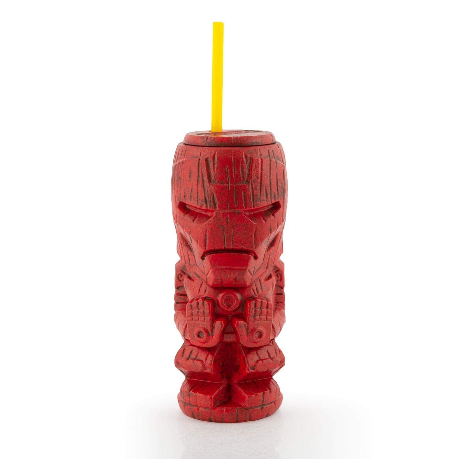 Iron Man Geeki Tikis Marvel Tumbler | Official Marvel Collectible Plastic Tiki Style Cup | Holds 22 Ounces