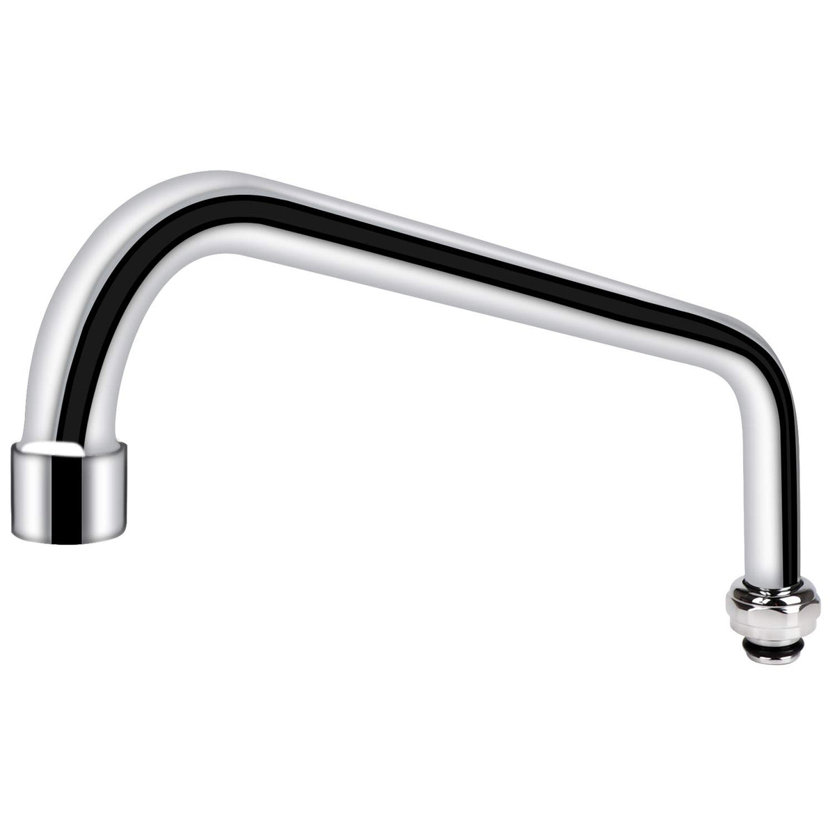 Coolwest 12 Inch Swing Swivel Spout Replacement Kit For Commercial Kitchen Sink Faucet, 2.2 Gpm Gooseneck Spout Nozzle Replaceme