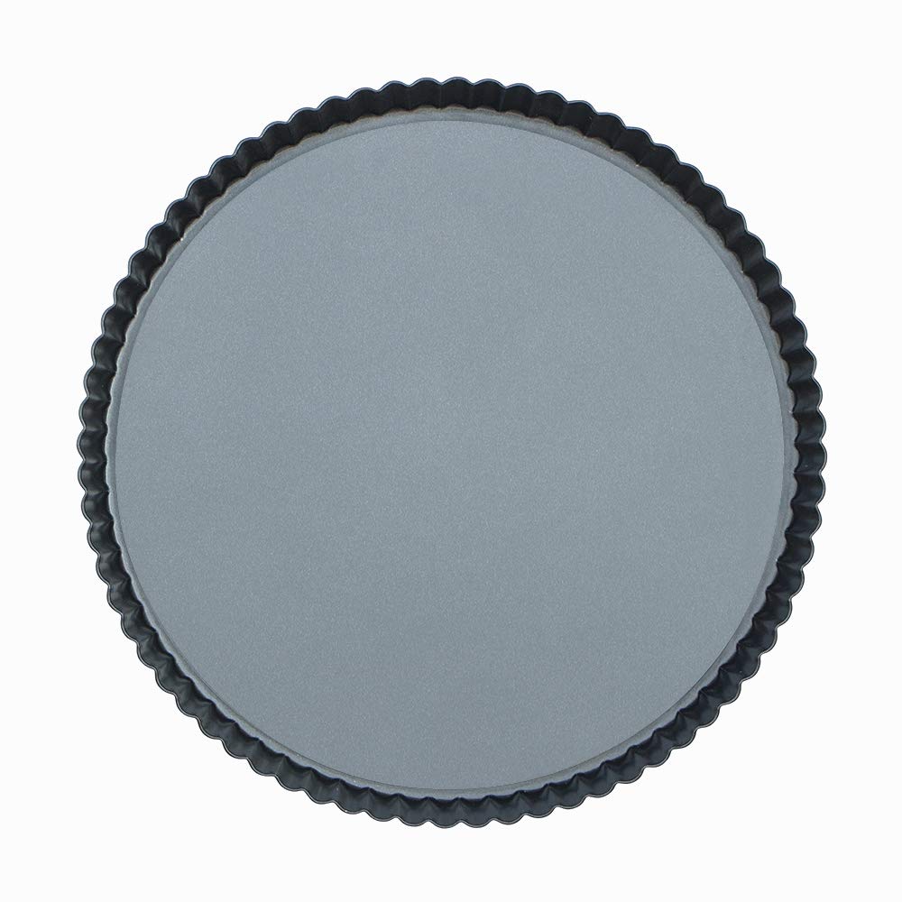 Webake 11 Inch Tart Pan Heavy Duty Quiche Pan Removable Bottom Nonstick Round Pie Pan