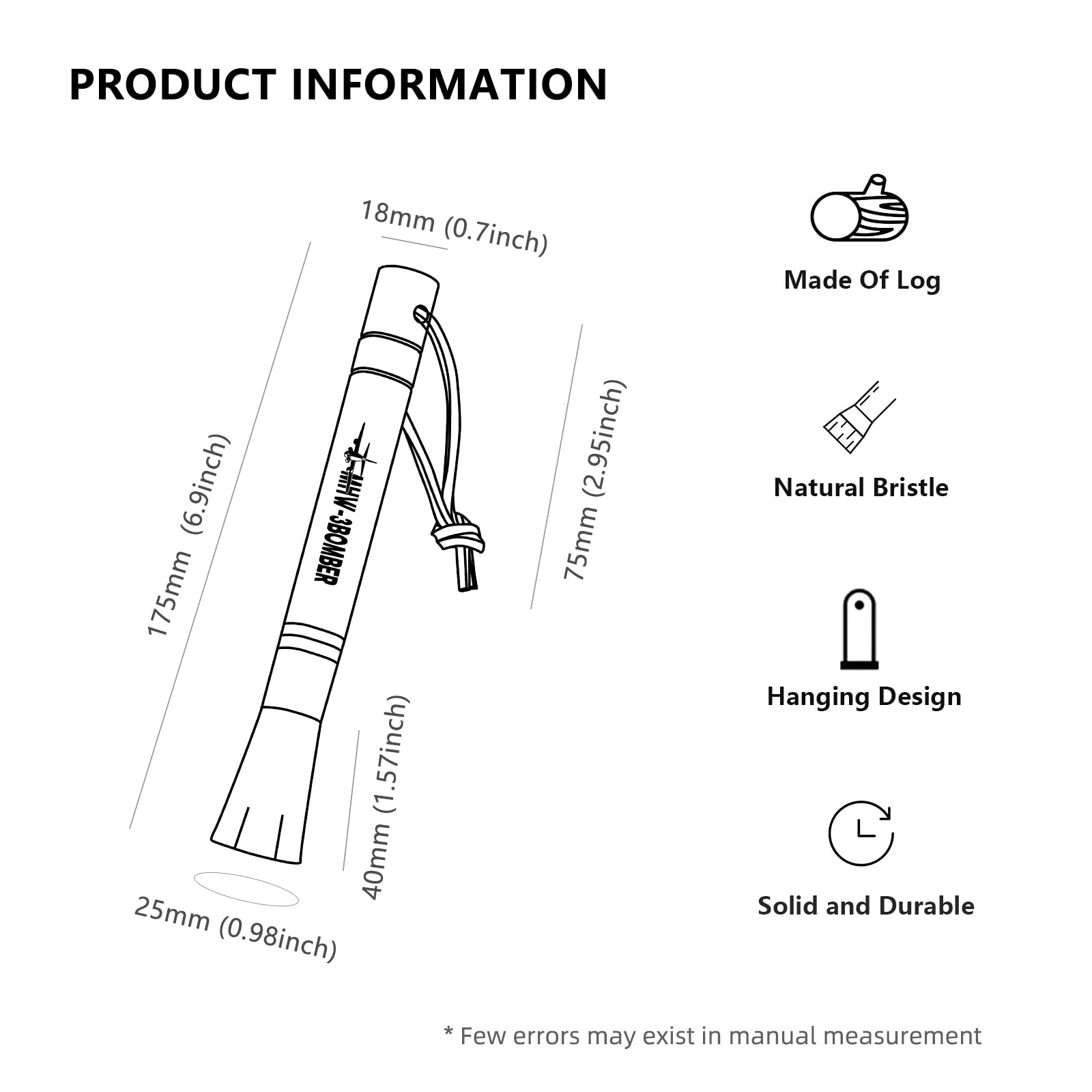 Mhw-3Bomber Air Blower Coffee Grinder Cleaning Tool Camera Dust Clean Coffee Cleaning Brush Walnut Wood Handle Coffee Powder Air