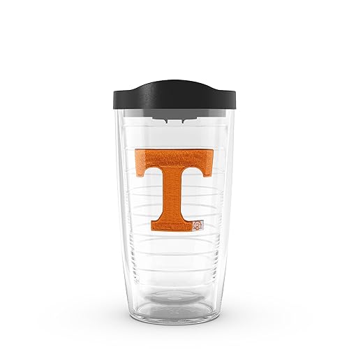 Tervis Made in USA Double Walled University of Tennessee Volunteers Insulated Tumbler Cup Keeps Drinks Cold & Hot  16oz  Primary Logo