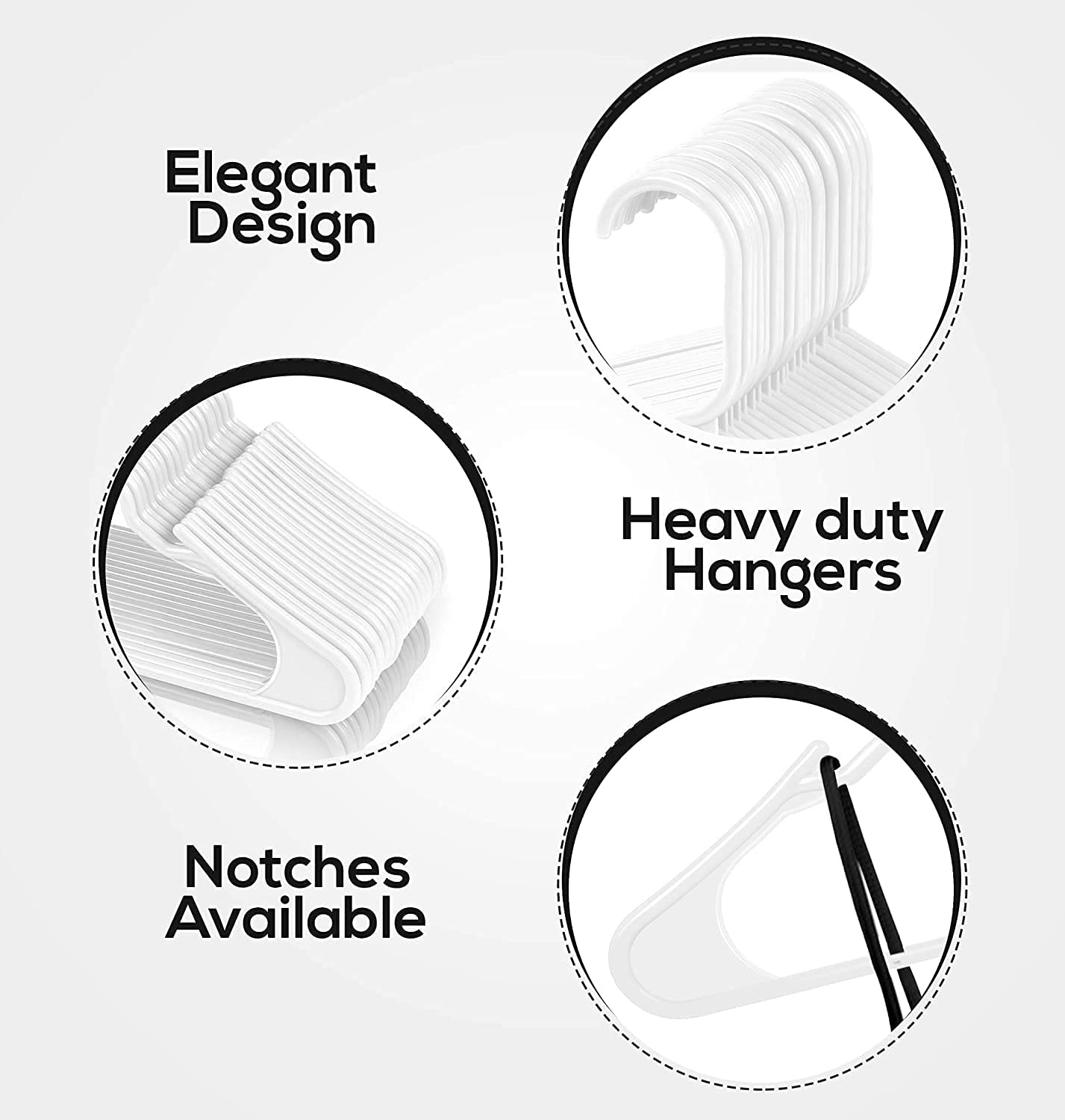 Zollyss Plastic Cloth Hangers For Clothes Hanging Wardrobe Hangers For Multipurpose Storage Saree Dress Shirt Pant Trouser Kids