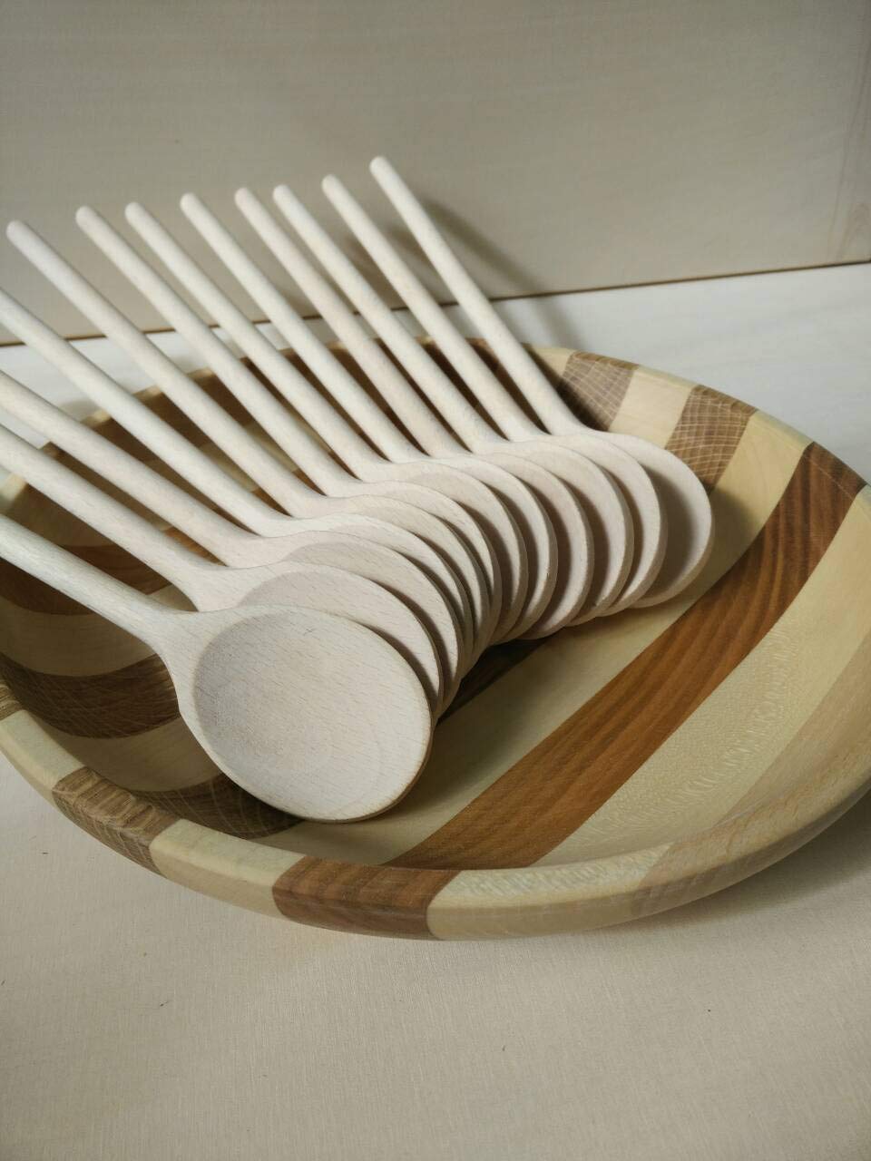 Mr.Woodware 10 Inch Wooden Spoons For Cooking - Set Of 12 Long Handle Wooden Spoon For Mixing, Stirring, Tasting - Kitchen Woode