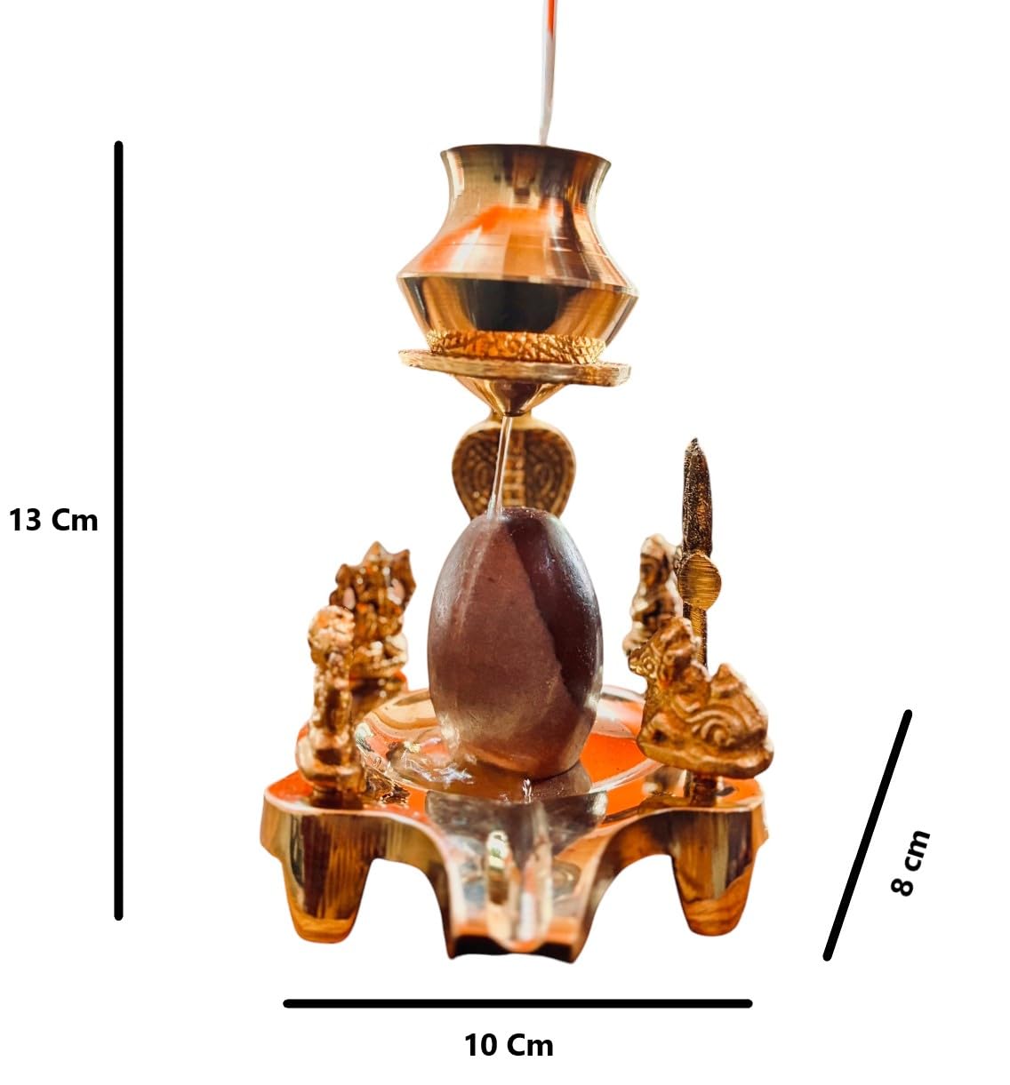 Ani Divine Shiva Family Ganesh, Kartikeya, Parvati & Nandi Ji Heavy Brass Idol With Sacred Narmadeshwar Shivling For Worship, Bl
