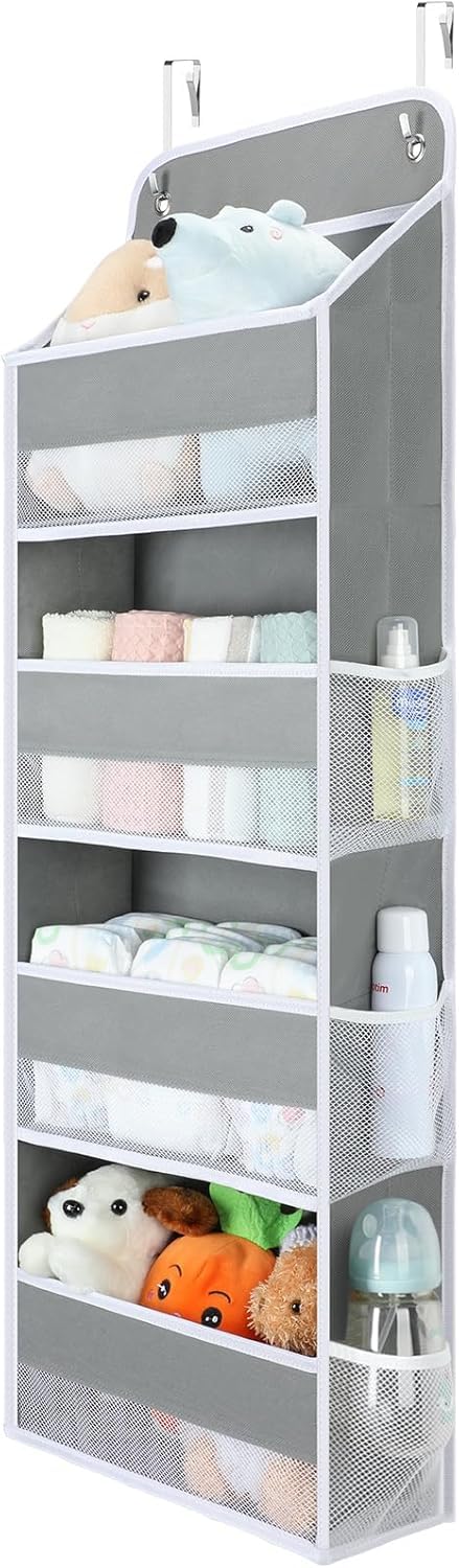 Blurism Door Hanging Organizer Nursery Closet Cabinet Baby Storage With 4 Large Pockets And 6 Small Pockets For Cosmetics, Toys 
