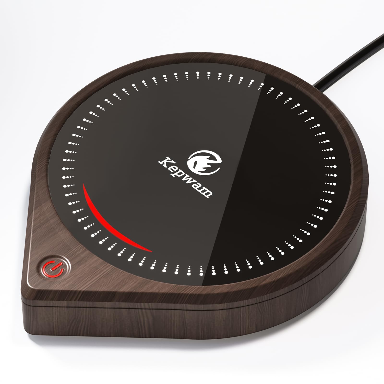 Kepwam Coffee Mug Warmer For Desk, Smart Coffee Warmer With Touch Tech & Light, Coffee Cup Warmer With Gravity Sensor & Auto Shu