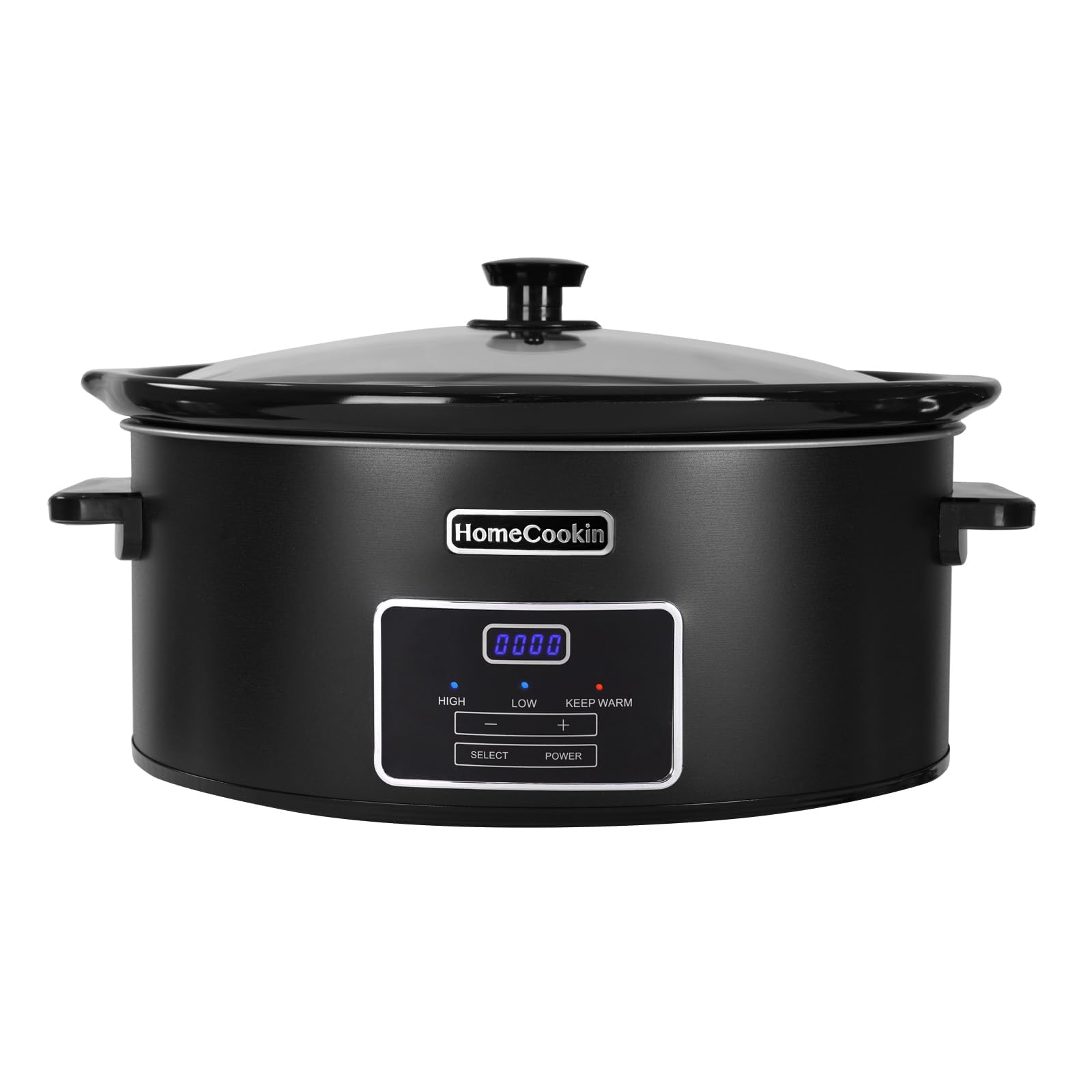 HOMECOOKIN 7 Quart Programmable Slow Cooker, Kitchen Appliances, Perfect Kitchen Small Appliance for Family Dinners, Black Stain