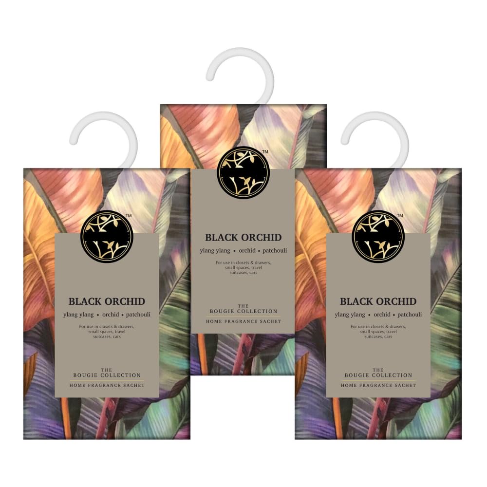 Soul & Scents Black Orchid Fragrance Sachet | PatchouliS Earthy Richness And YlangS Exotic Allure | Versatile Air Freshener Fo