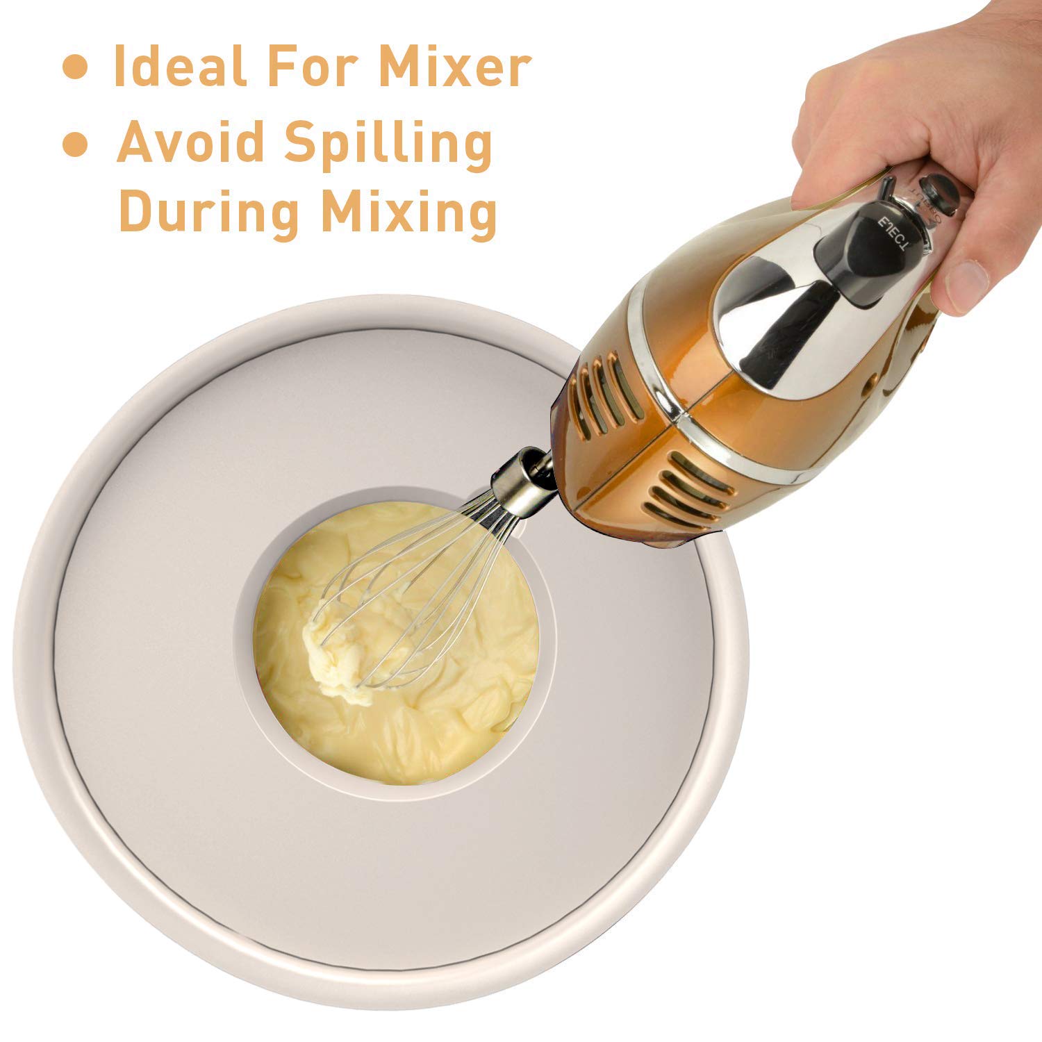 Wildone Mixing Bowls Set Of 5, Stainless Steel Nesting Bowls With Khaki Lids, 3 Grater Attachments, Measurement Marks & Non-Slip