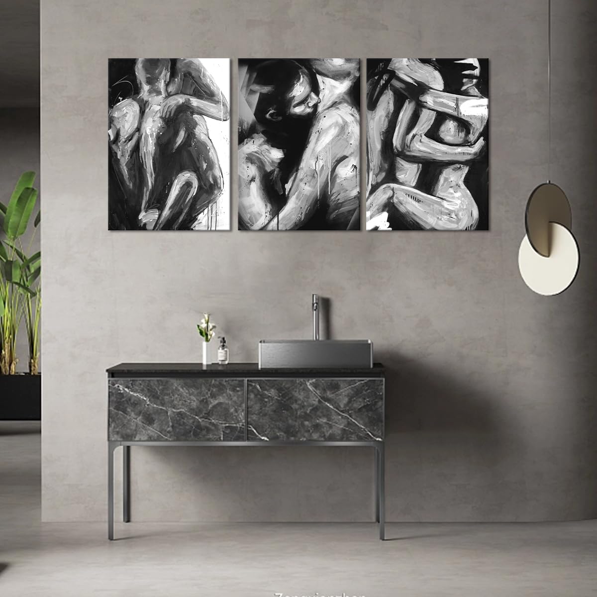 Sexy Wall Art For Bedroom Black And White Painting Woman Man Posters Prints Artwork For Apartment Home Bar Hotel Decorations Fra