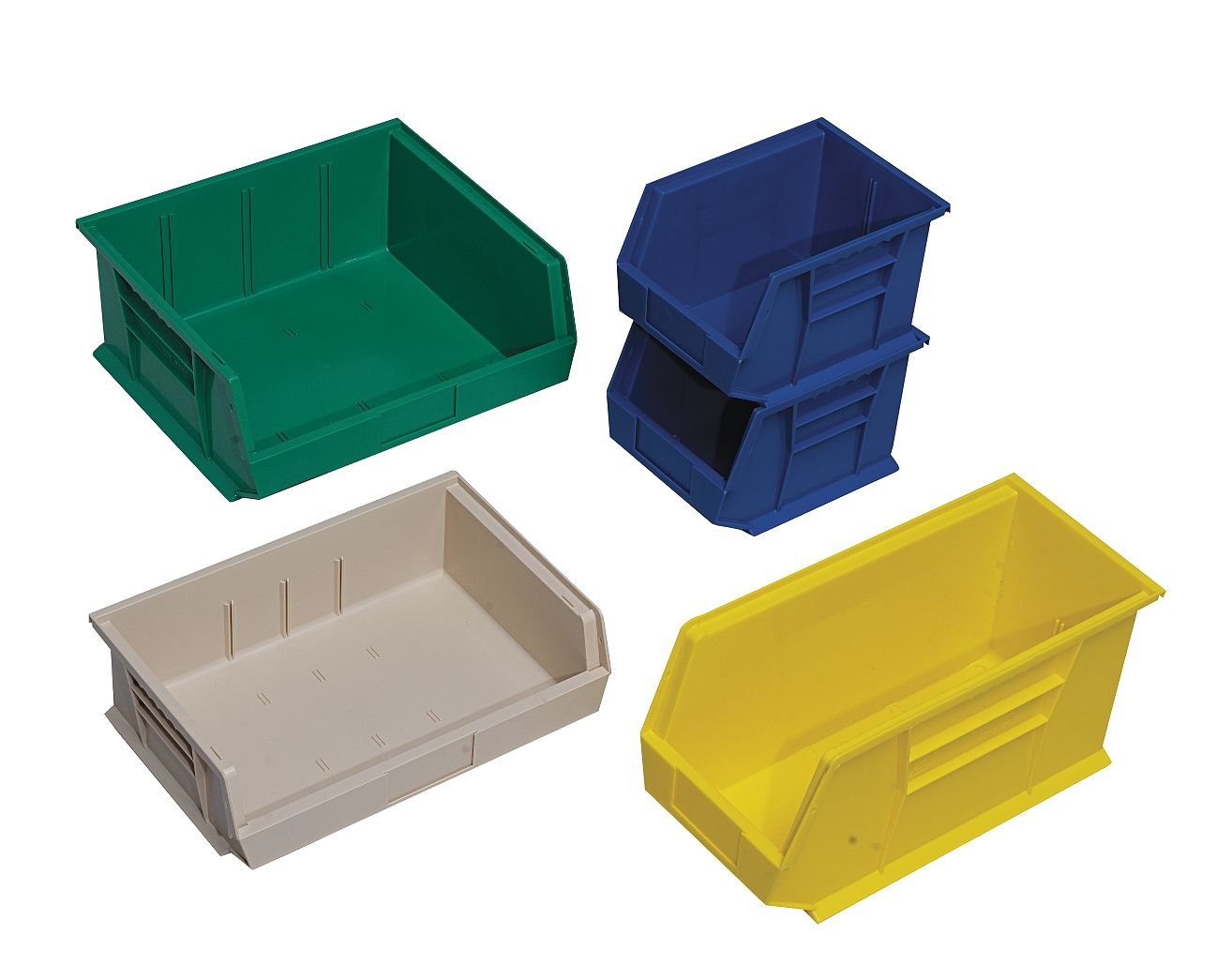 Plastic Stack Hang Bin Box, 14 3/4'' X 16 1/2'' X 7'' Yellow