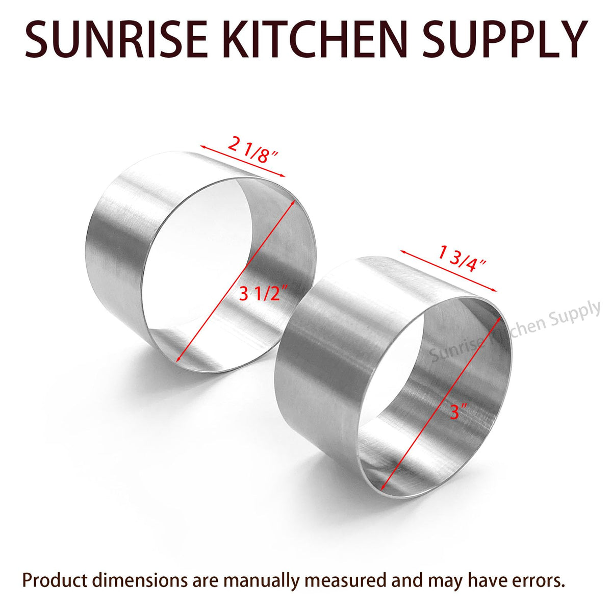 Kitchen Rings Plating Sunrise Kitchen Supply Plating Forms Stainless Steel Ring Mold Set (3 ...