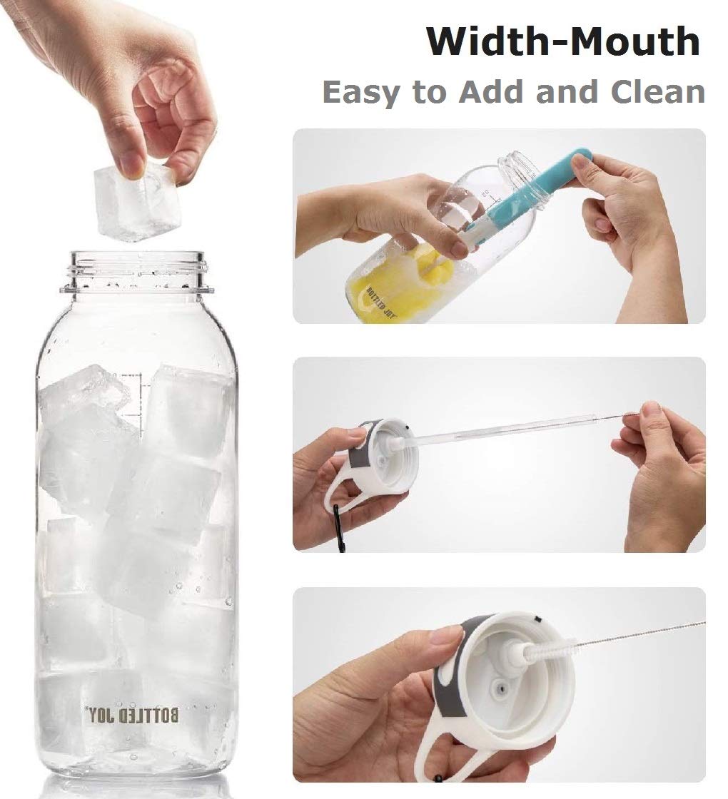 Vennerli Water Bottle Bpa-Free 32Oz Water Bottles With Straw Lid Leakproof Tritan Water Jugs Dishwasher Safe Drinking For Home F