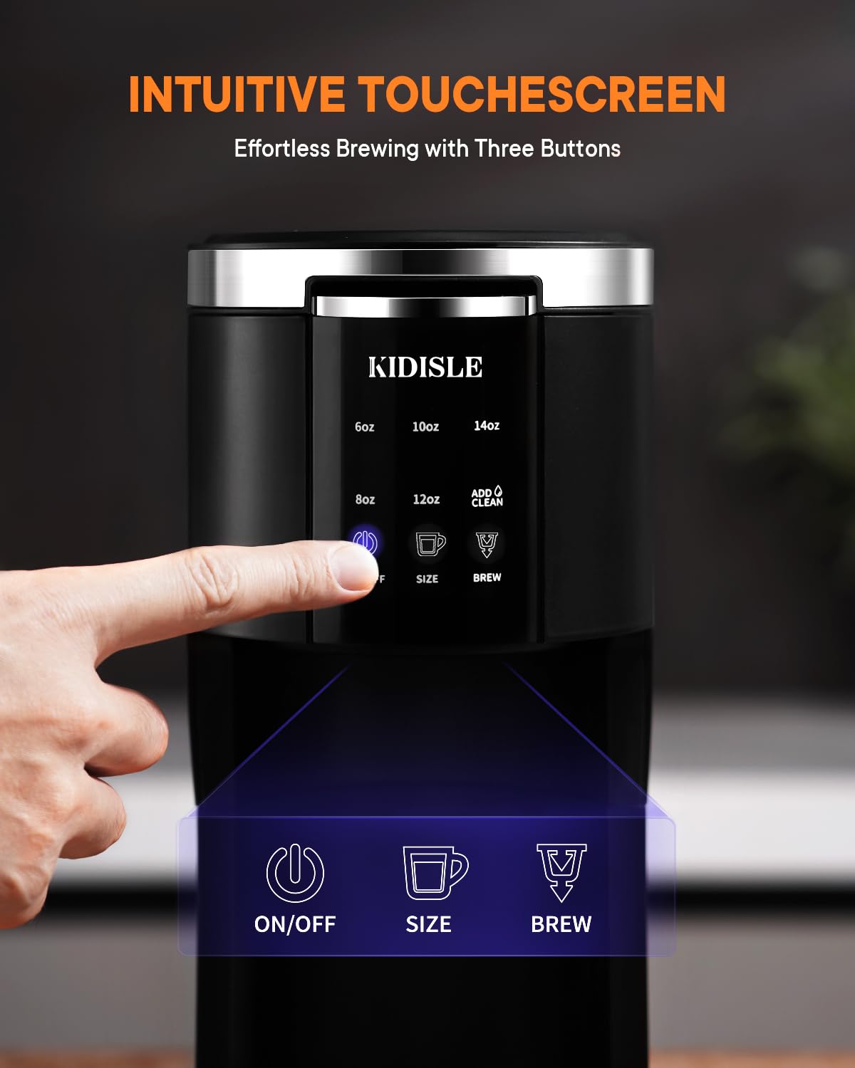Kidisle Single Serve Coffee Machine With Stainless Steel Interior Thermal Travel Mug, 3 In 1 Pod Coffee Maker For K Cup Pods & G