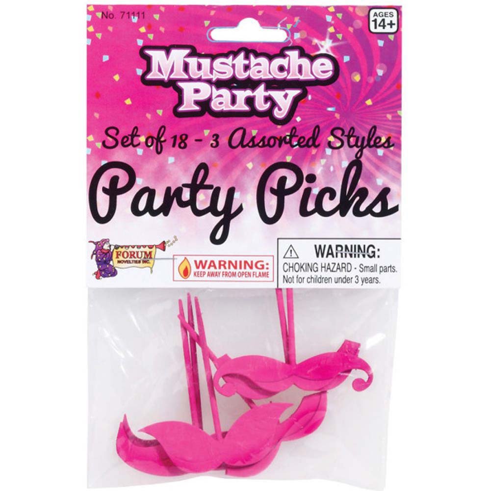 Forum Novelties Mustache Party Party Picks Pink