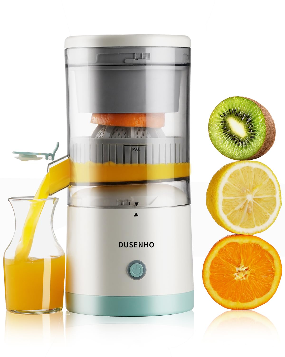 Dusenho Electric Juicer Rechargeable - Citrus Juicer Machines With Usb And Cleaning Brush Portable Juicer For Orange, Lemon, Gra