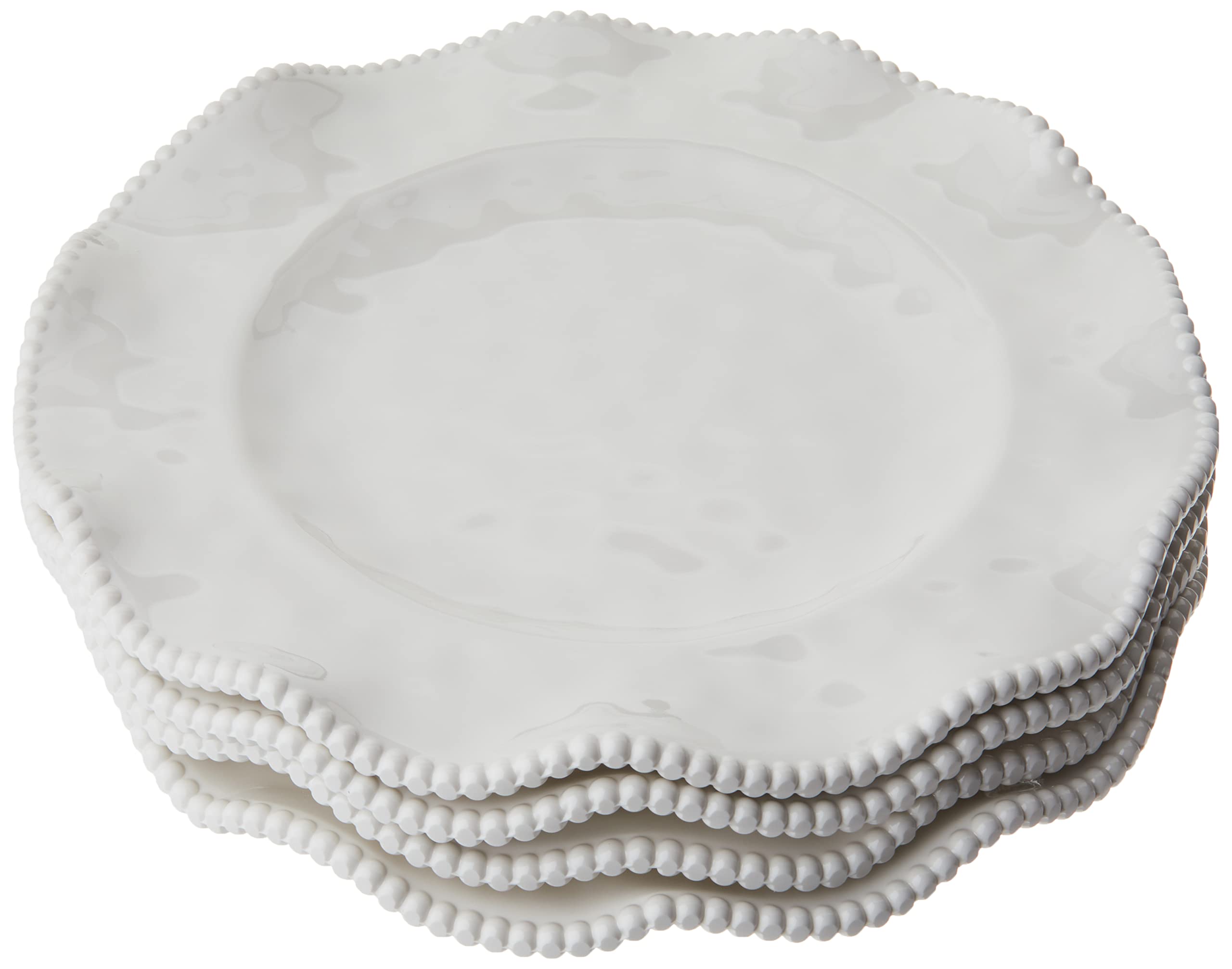 Certified International Perlette Cream Melamine 11'' Dinner Plates, Set Of 4
