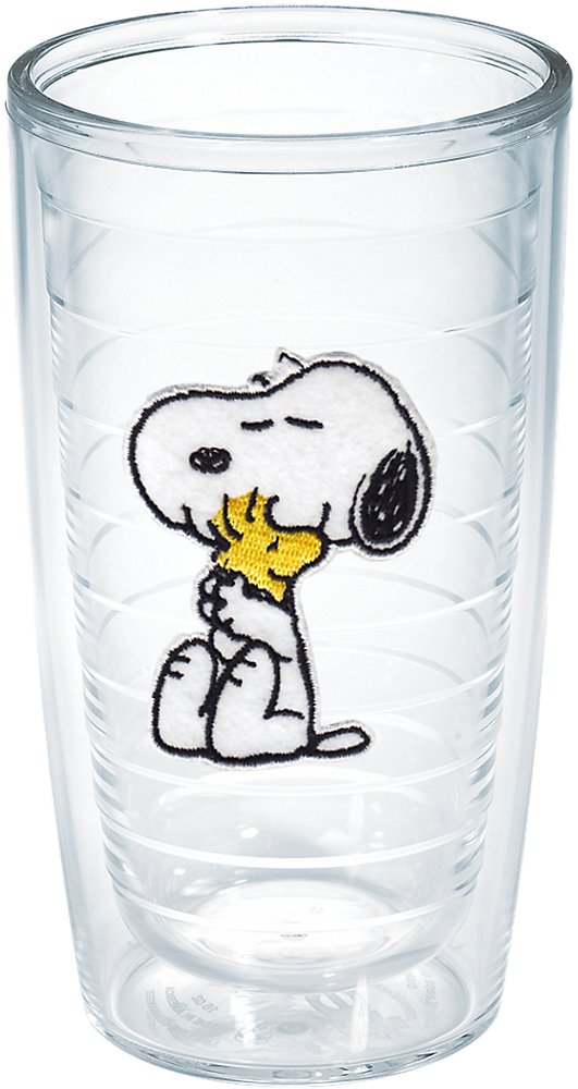Tervis Peanuts Snoopy And Woodstock Tumbler, 16-Ounce, Clear, No Lid -