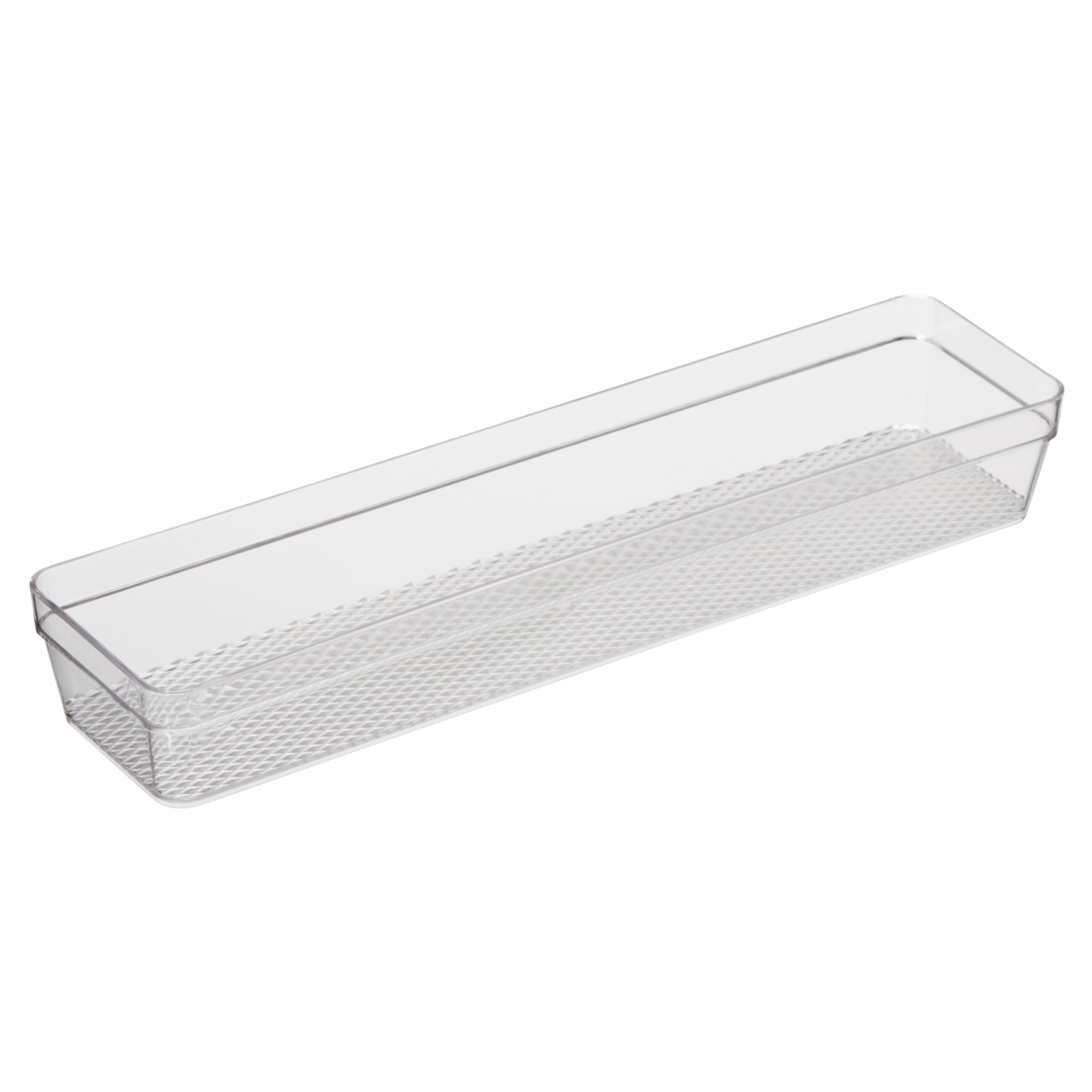 Oggi Clear Drawer Organizer - 3'' X 12.5'' - Ideal For Organizing Kitchen Drawers, Office, Desk, Silverware, Kitchen Utensils, C