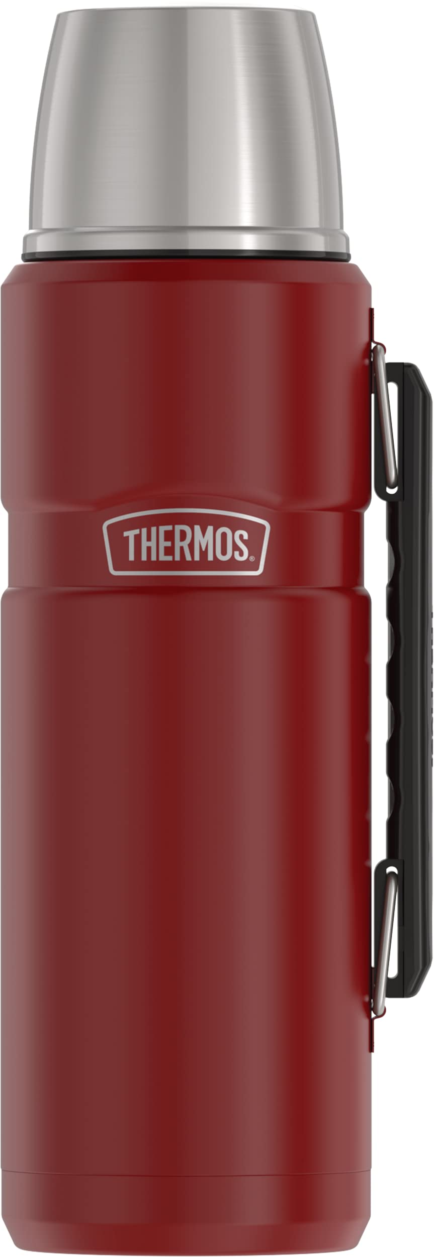 Thermos Stainless King Vacuum-Insulated Beverage Bottle, 40 Ounce, Rustic Red
