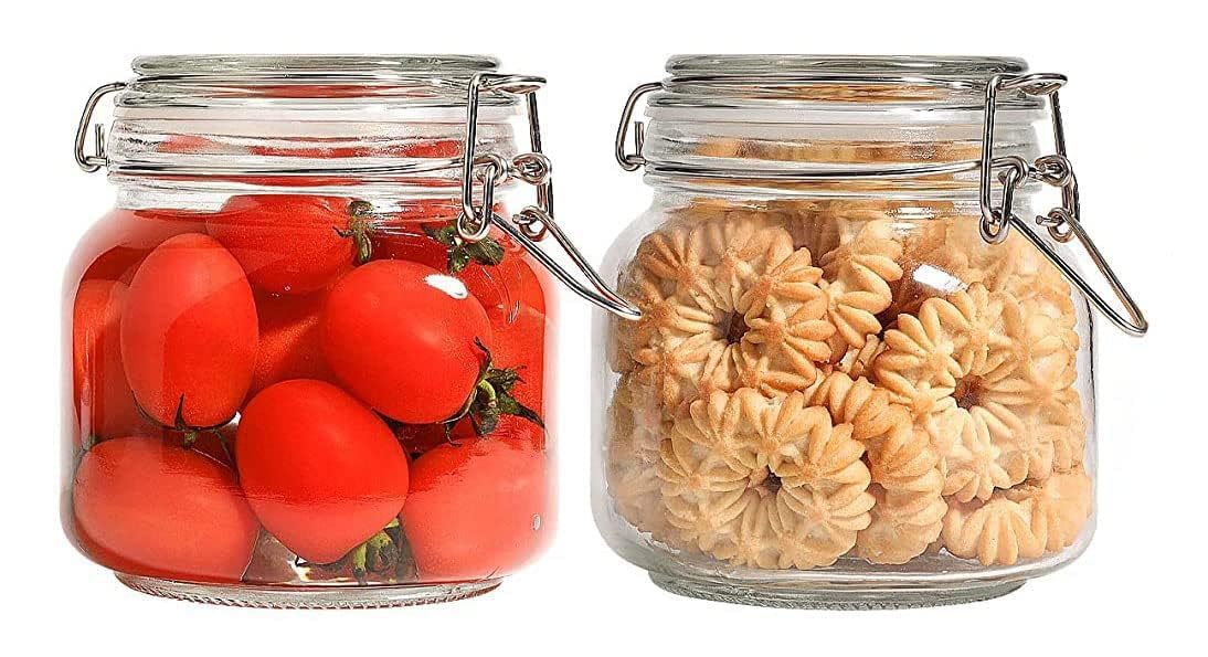 Dpt Enterprises Fresh Glass Storage Jar | Container With Air Tight Silver Metal Lid | Multipurpose Jar | Storage Of Food, Pulses