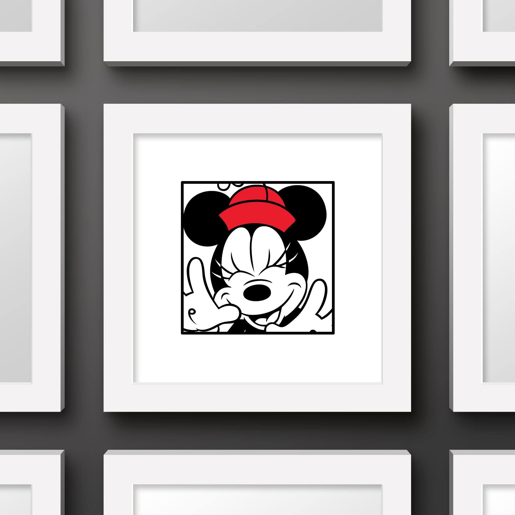 Trends International Gallery Pops Disney Mickey Mouse - Minnie Expressions - Laughing Wall Art Wall Poster, 12'' X 12'', White F