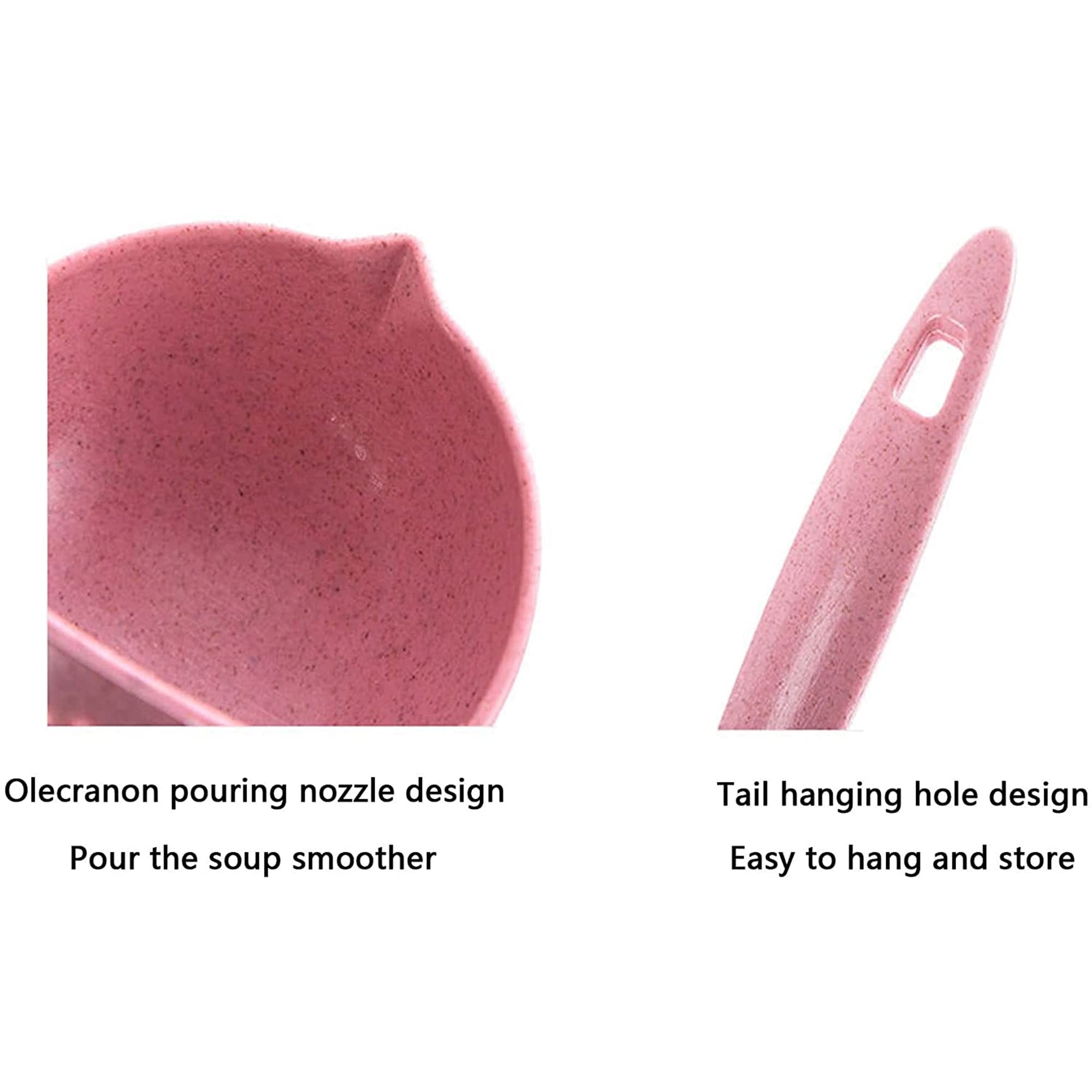 Spoons For Soup Cooking Colander Two-In-One Tableware Hot Pot Dual-Purpose Spoon Handle Round Wheat Straw Spoon Kitchen Tools Lo