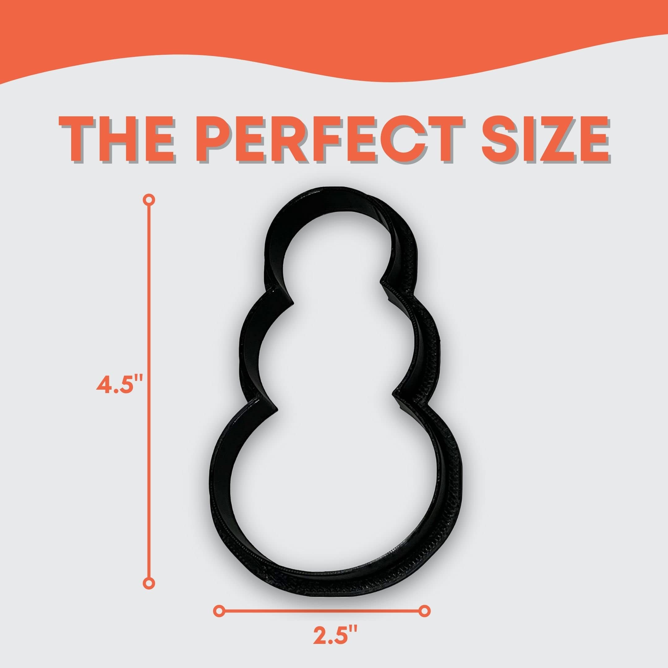 Snowman Winter Cookie Cutter With Easy To Push Design (4 Inch)