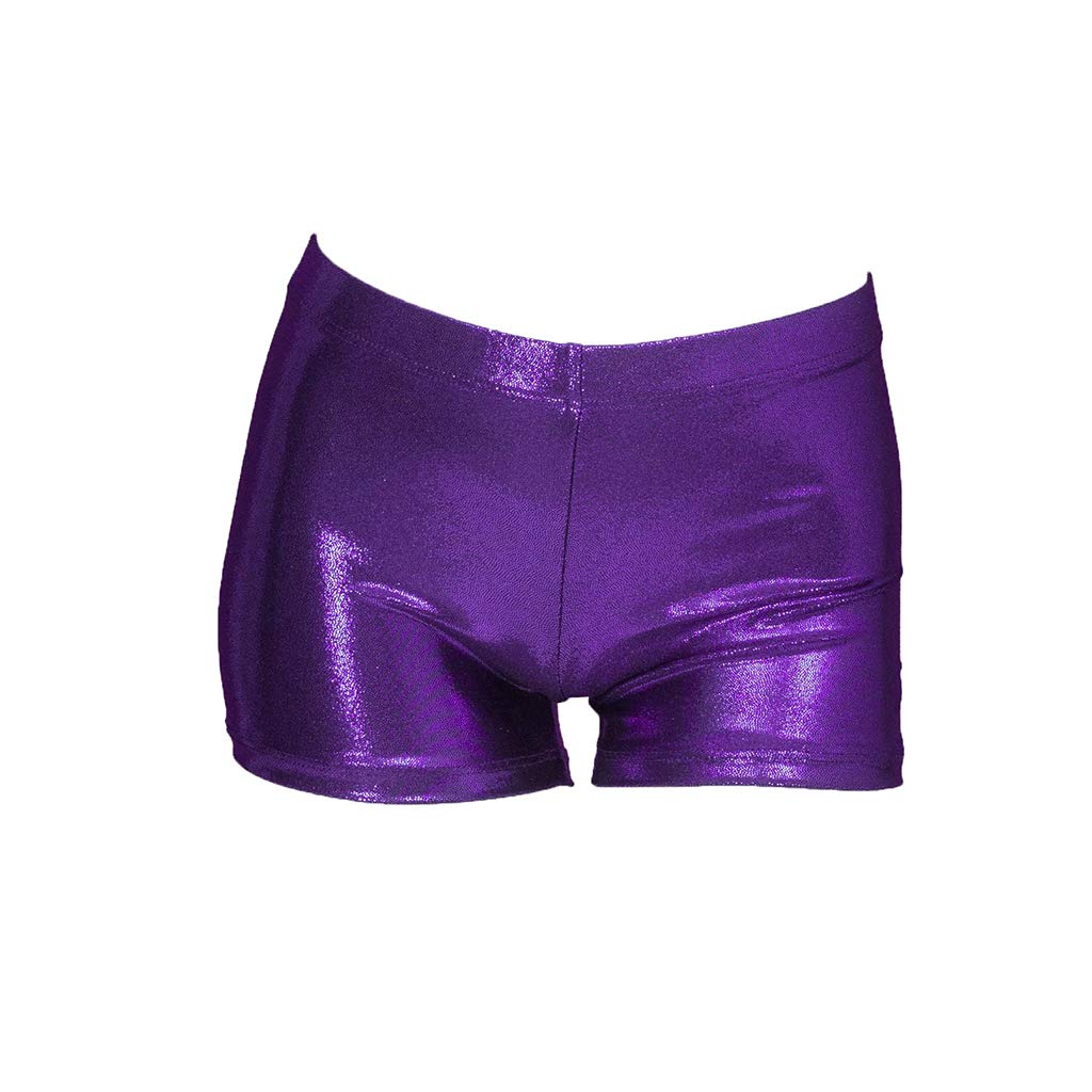 Aosva Little Big Girls Sparkle Dance Tumbling Athletic Gymnastics Short 2-14Years Purple