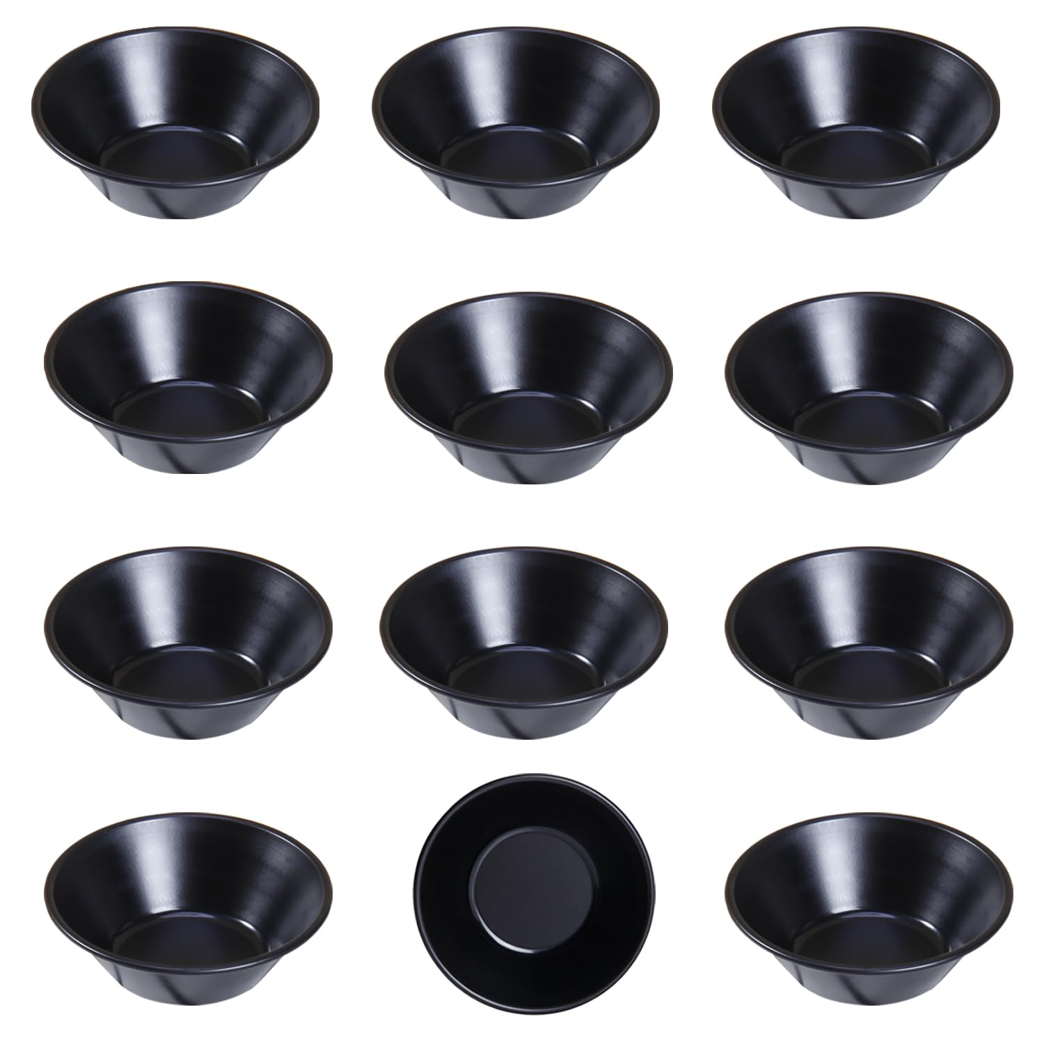 CHEFMADE Mini Egg Tart Pan Set, NonStick 3 Inch 12Pcs Round Tart Molds for Baking, Mini Baking Pans for Egg Tarts, Cupcakes, Qu