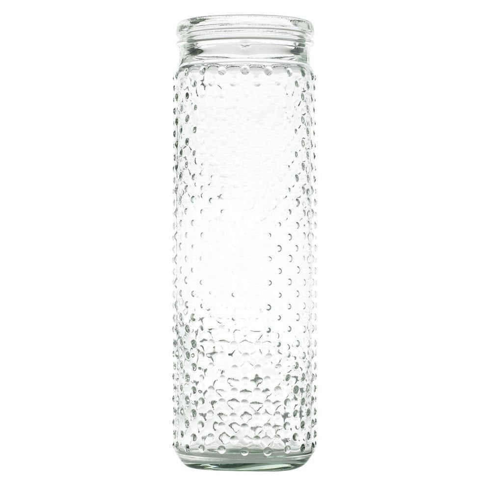 Hobnail Glass Jar Clear - 4Dia x 10H