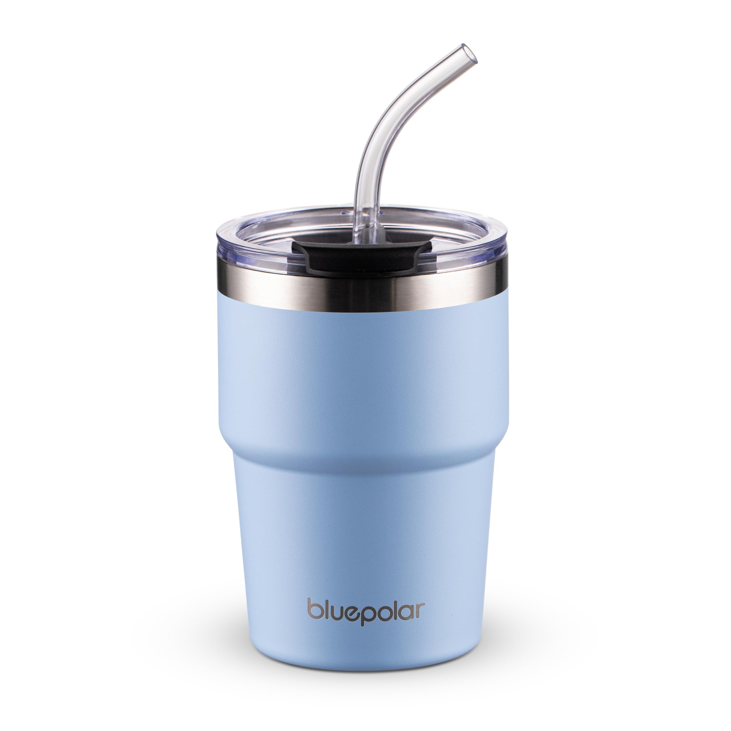 Coffee Tumbler with Straw & Lid,16oz Travel Coffee Mug,Insulated Leakproof Double Wall Vacuum Thermos, Reusable Iced Coffee Cup,