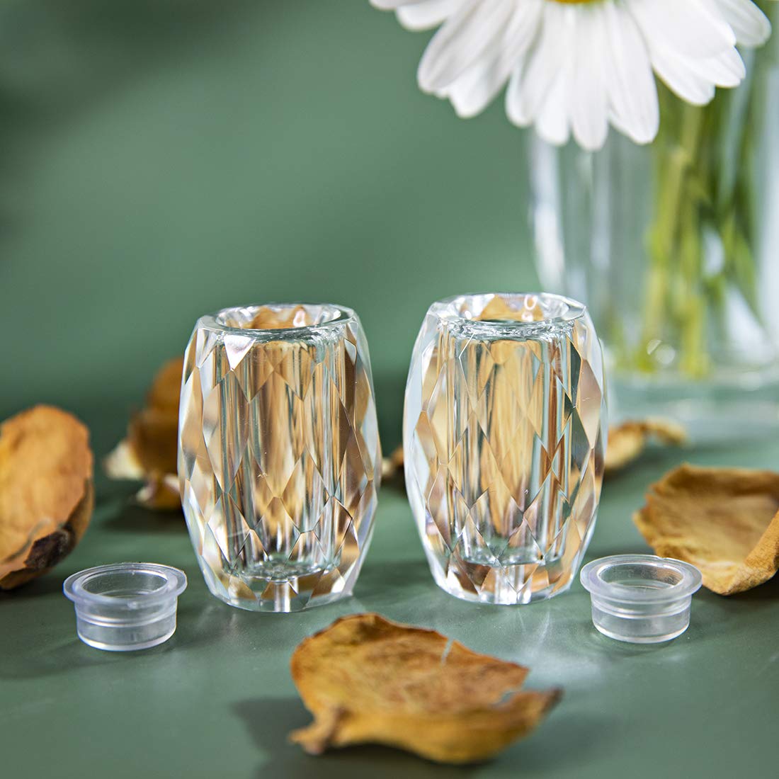 Refillable Crystal Seasoning Bottle Salt And Pepper Shakers Kitchen Decor (Set Of 2) Salt Shaker Set