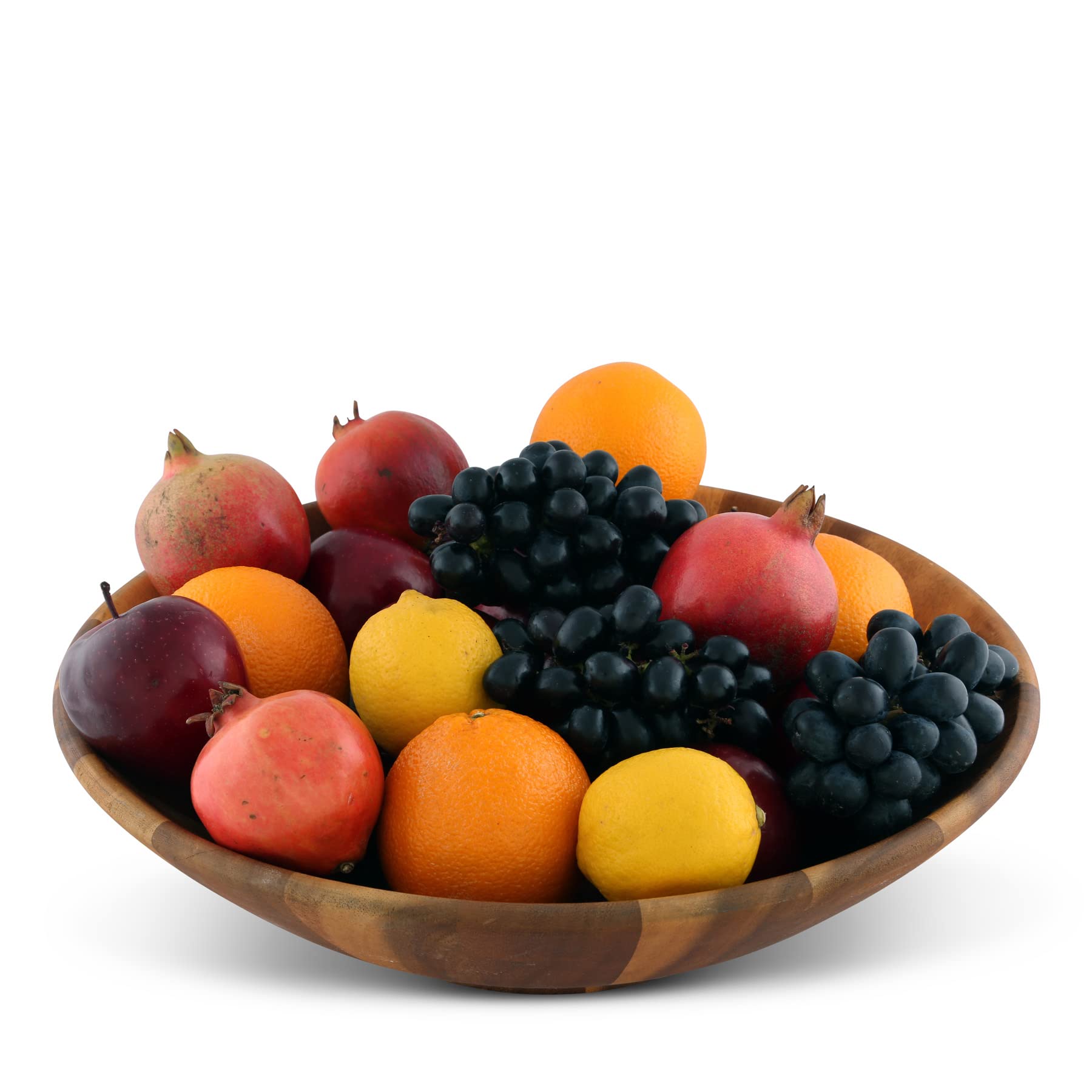 Arthur Court Salad Bowl Acacia Wood Serving For Fruits Or Salads Wok Wave Style Extra Large 16 Inch Diameter X 4.5 Inch Tall