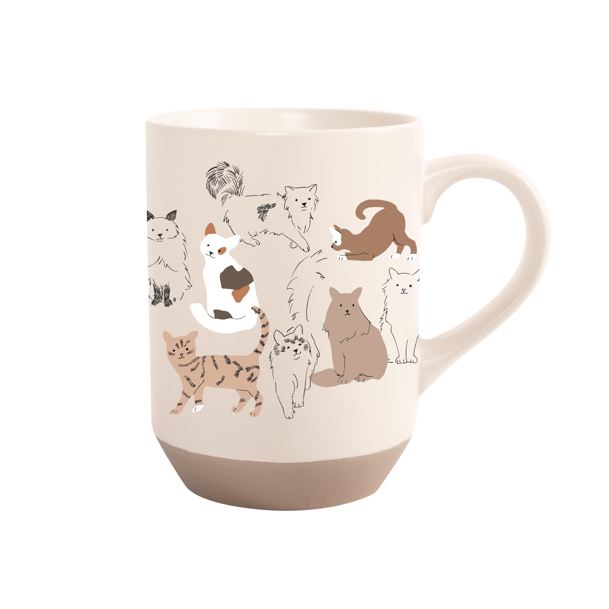 Fringe Studio PENCIL CATS Stoneware New York Mug, PetShop Collection (429071)