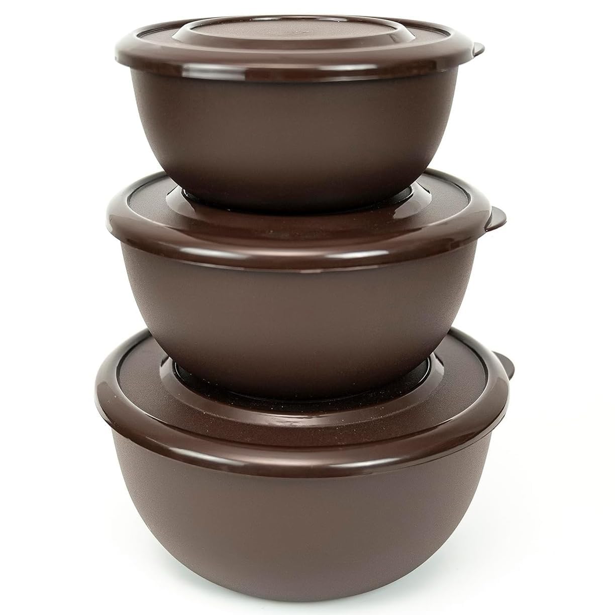 Stainless Steel Microwave Safe Food Storage Container With Lid Set Of 3 Classic (Dark Brown)