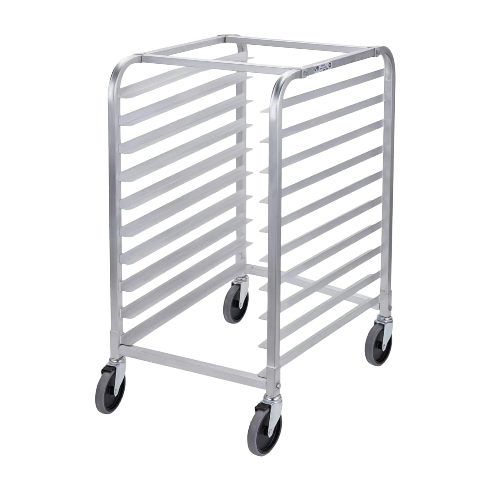 ROCKPOINT Bakers Rack with Storage,10 Tier Bun Pan Rack with Wheels,Commercial Bakery Racking of Aluminum for Full & Half Sheet 