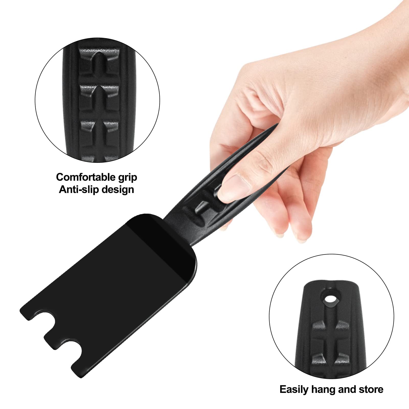 Xyk 2 Pack Grill Spatula Scraper For George Foreman Indoor Grills And Other Indoor Grills With Grooves, Heat Resistant Cleaner T