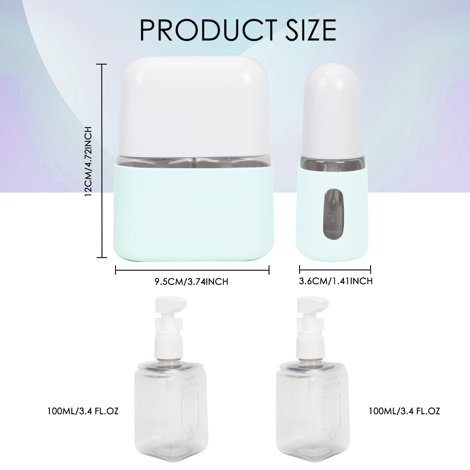 Songaa Travel Bottles For Toiletries - Travel Shampoo And Conditioner Bottles For Toiletries, 2 In 1 Toiletry Bottle Travel Cont