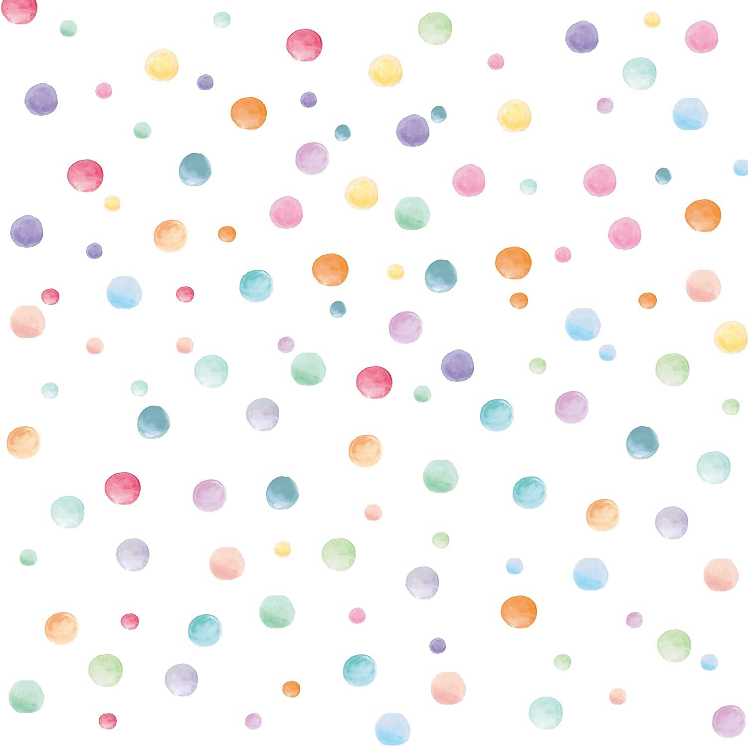 123 Pcs Pastel Polka Dots Wall Stickers  Colorful Round Wall Decal  Peel and Stick Rainbow Wall Stickers  Multicolor Circle Window Clings Decoration for Nursery Wallpaper Kids Bedroom Classroom Wall Decor