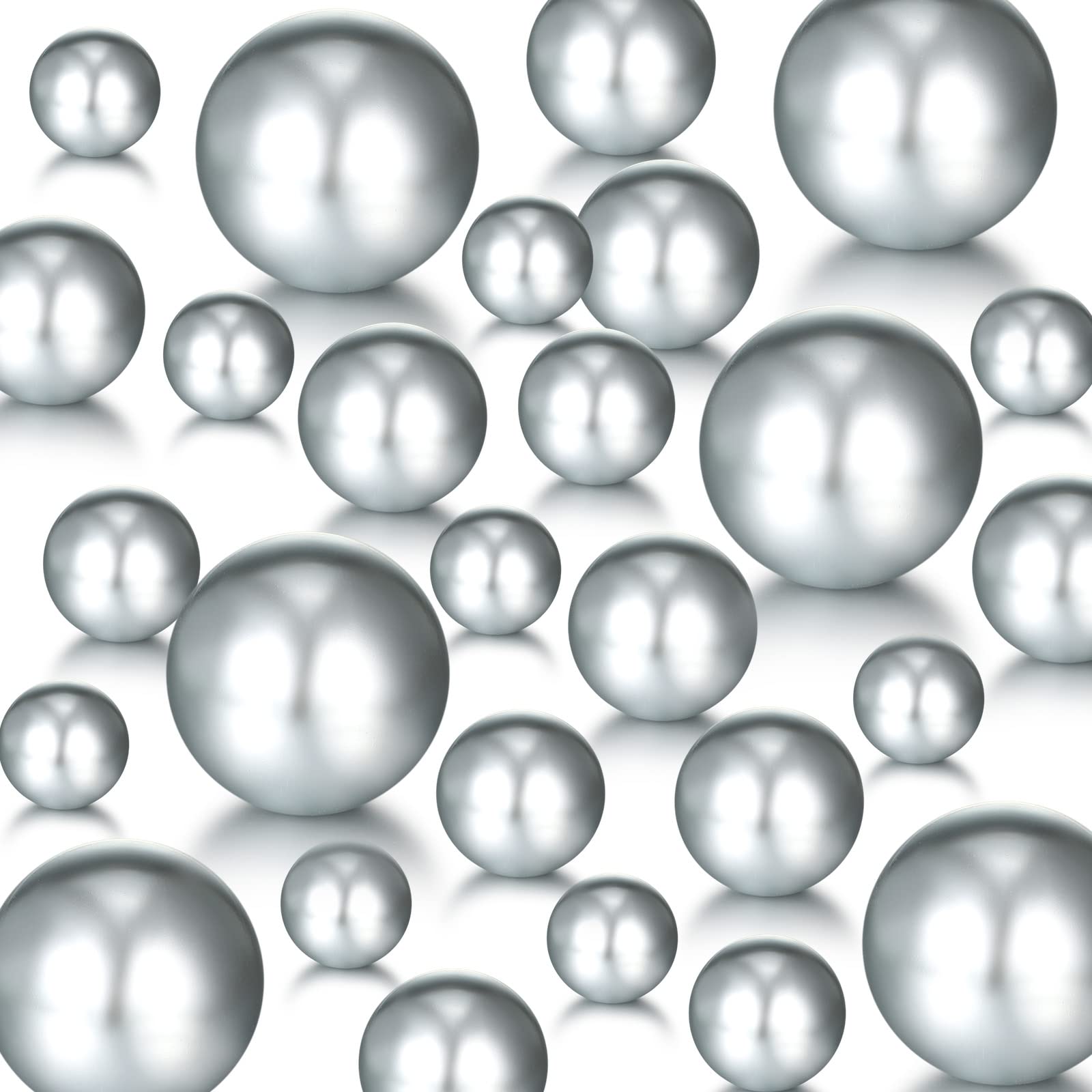 Hicarer 120 Pcs Pearl for Vase Pearls Bead for Centerpieces Makeup Brush Holder Filler Assorted Round Faux Beads for Wedding Hom