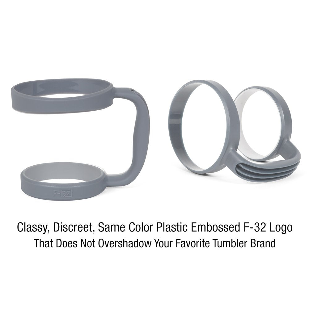 F-32 Handle - 19 Colors - 30Oz Size - Compatible With 30 Oz Yeti And 30 Oz. Ozark Trail Tumbler Travel Mug (30 Oz, Zen Gray)