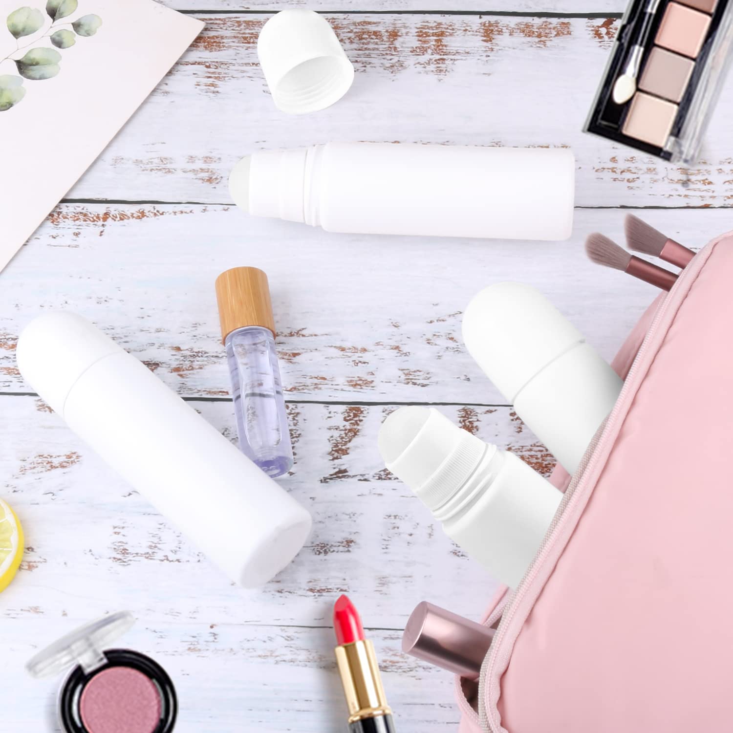 8 Pack 100Ml/3.38Oz Plastic Roller Bottles Empty Refillable Roll On Bottle Leak-Proof Deodorant Containers Anti-Perspirant Dispe