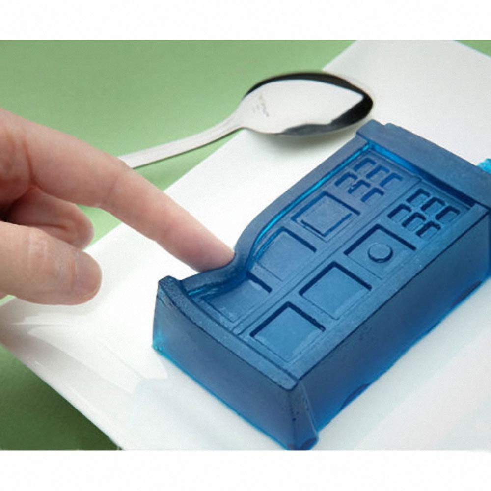 2Pcs Tardis Ice Cube Trays Dr. Who Silicone Ice Mold, Cake Muffin Baking Pan, Jello Chocolate Gelatin Mold Soap Mould