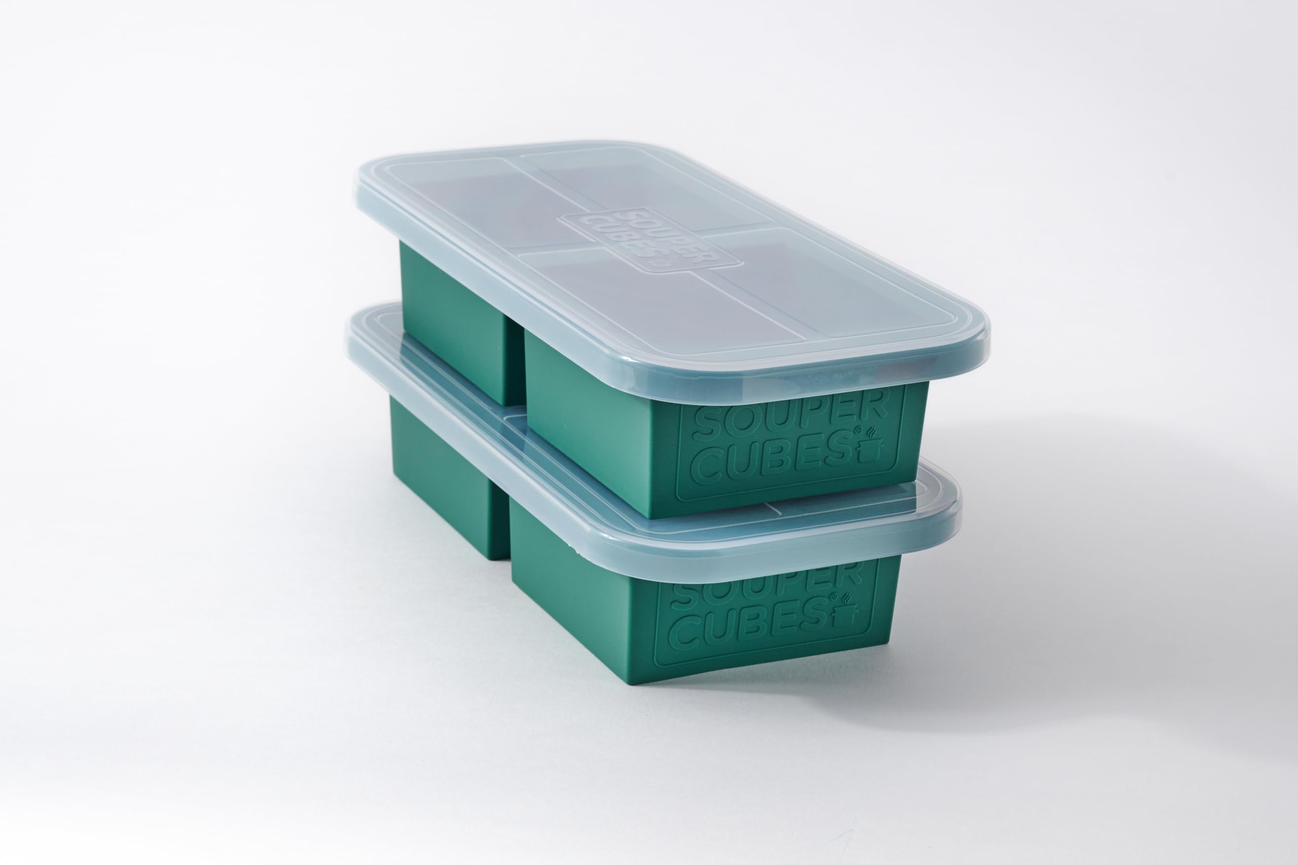 Souper Cubes 2 Cup Silicone Freezer Tray with Lids, Perfect for Storing Lasagna, Leftovers, Sauces, Portioned Meals and More, Si
