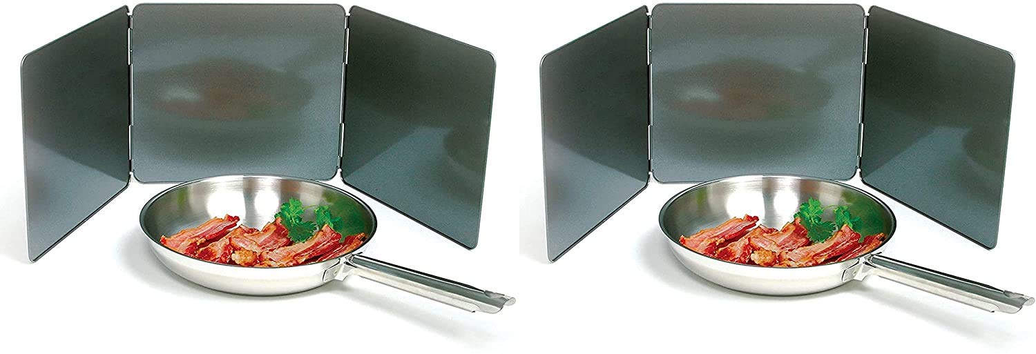 Norpro Nonstick 3 Sided Splatter Guard (Stainless Steel,2 Pack (10In/25.5Cm X 9In/23Cm))
